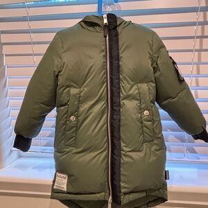 Nununu Olive Green Puffer Jacket with Black Interior